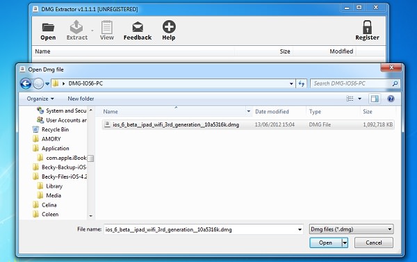 open dmg file on ipad mini